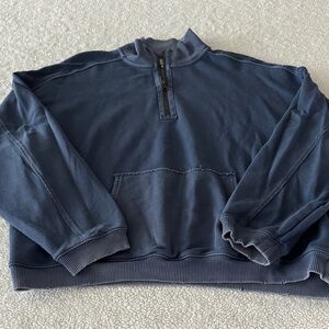 Women’s Navy Blue Half-Zip Sweater